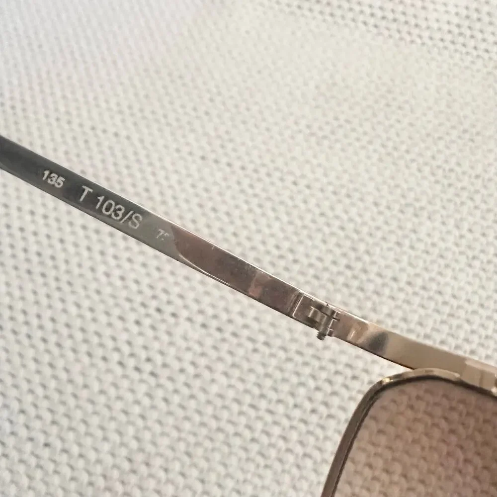 Laura Biagiotti Vintage 80s Gold Aviator Sunglasses ONLY Criss Cross Frame Glam